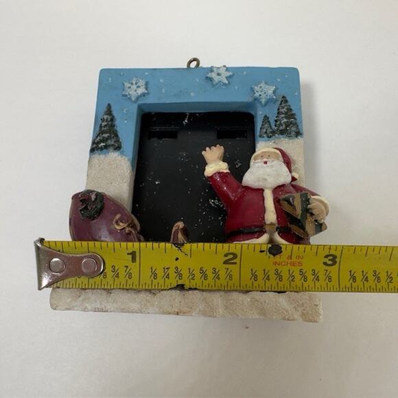 Christmas Santa and Sleigh Mini Standing Frame Resin Holiday Presents Tree VTG - Picture 12 of 12